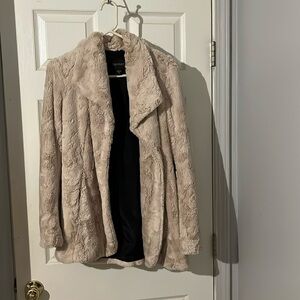 Karen Kane faux fur jacket.